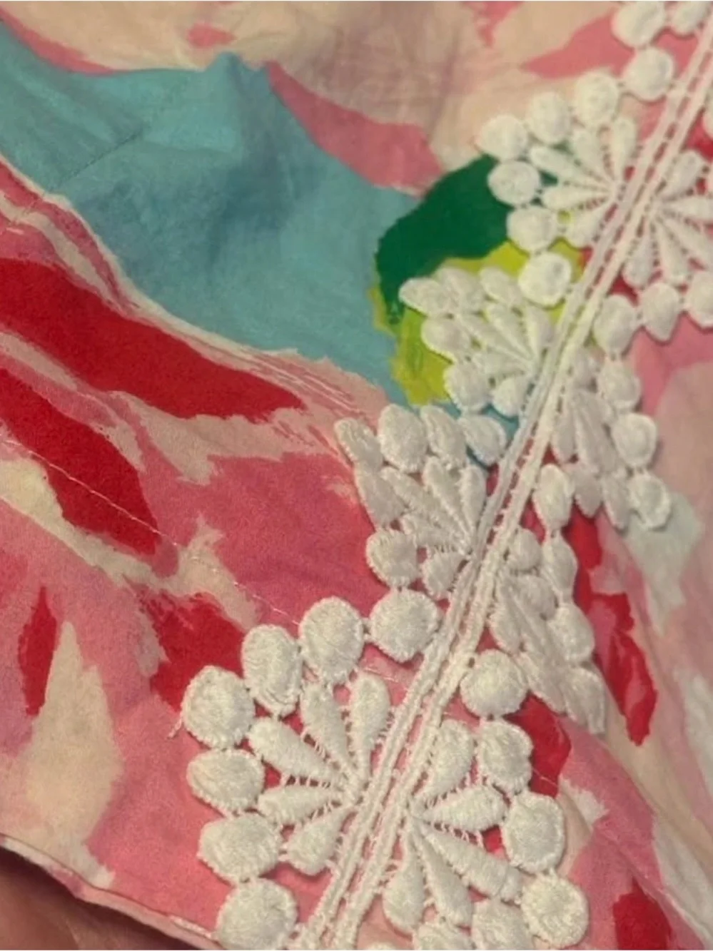 Lilly Pulitzer Pink Rose Floral Duvet Cover with Green Accents